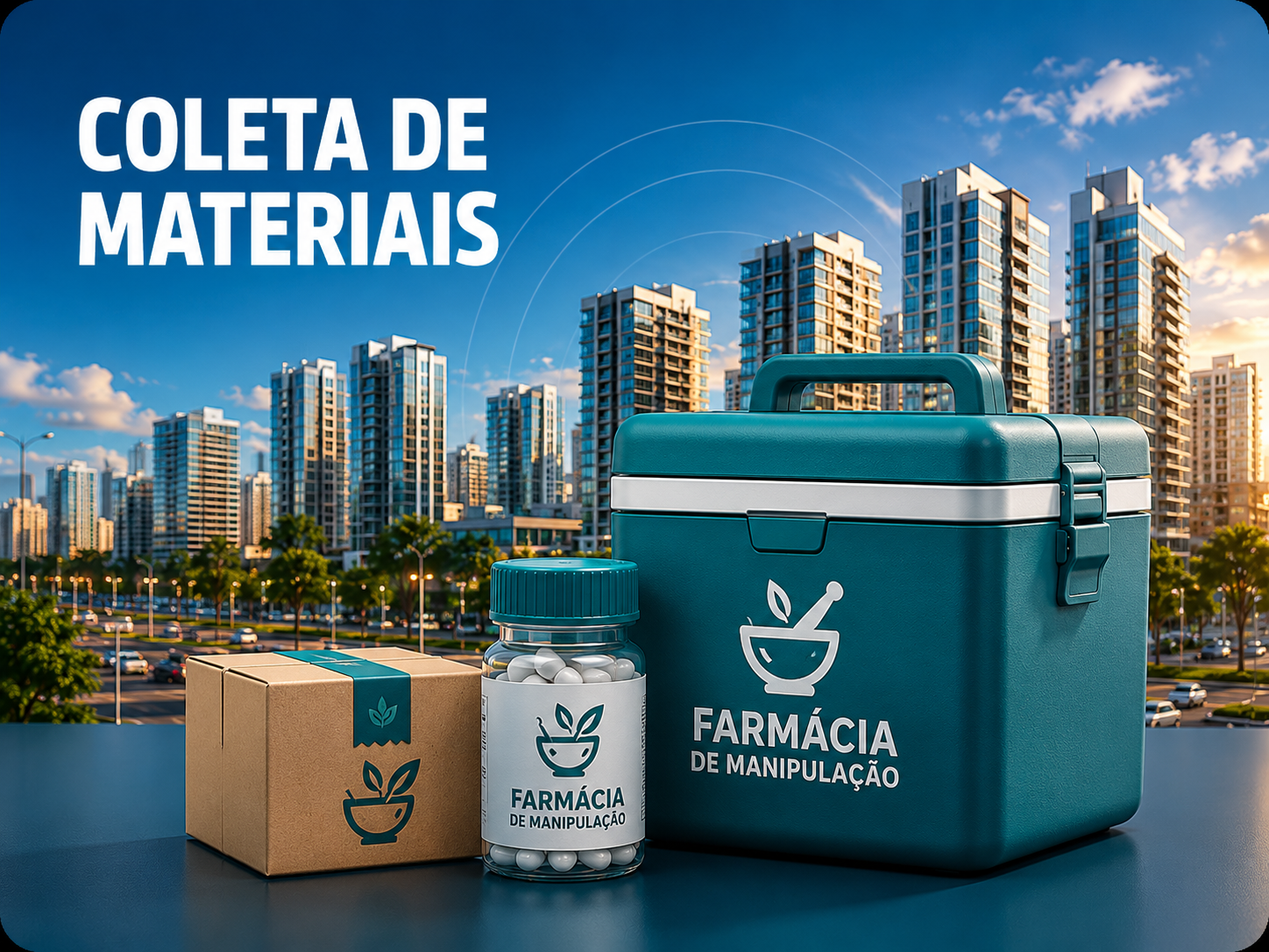 Coleta de materiais — farmácia de manipulação em Brasília-DF